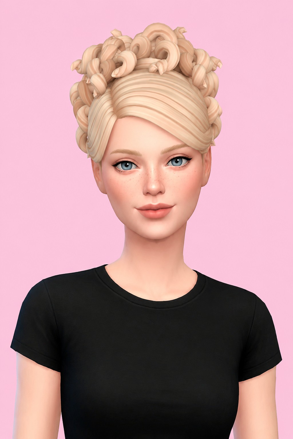 Hair Ursella custom content (CC) for Sims 4 by LamaLamaLove