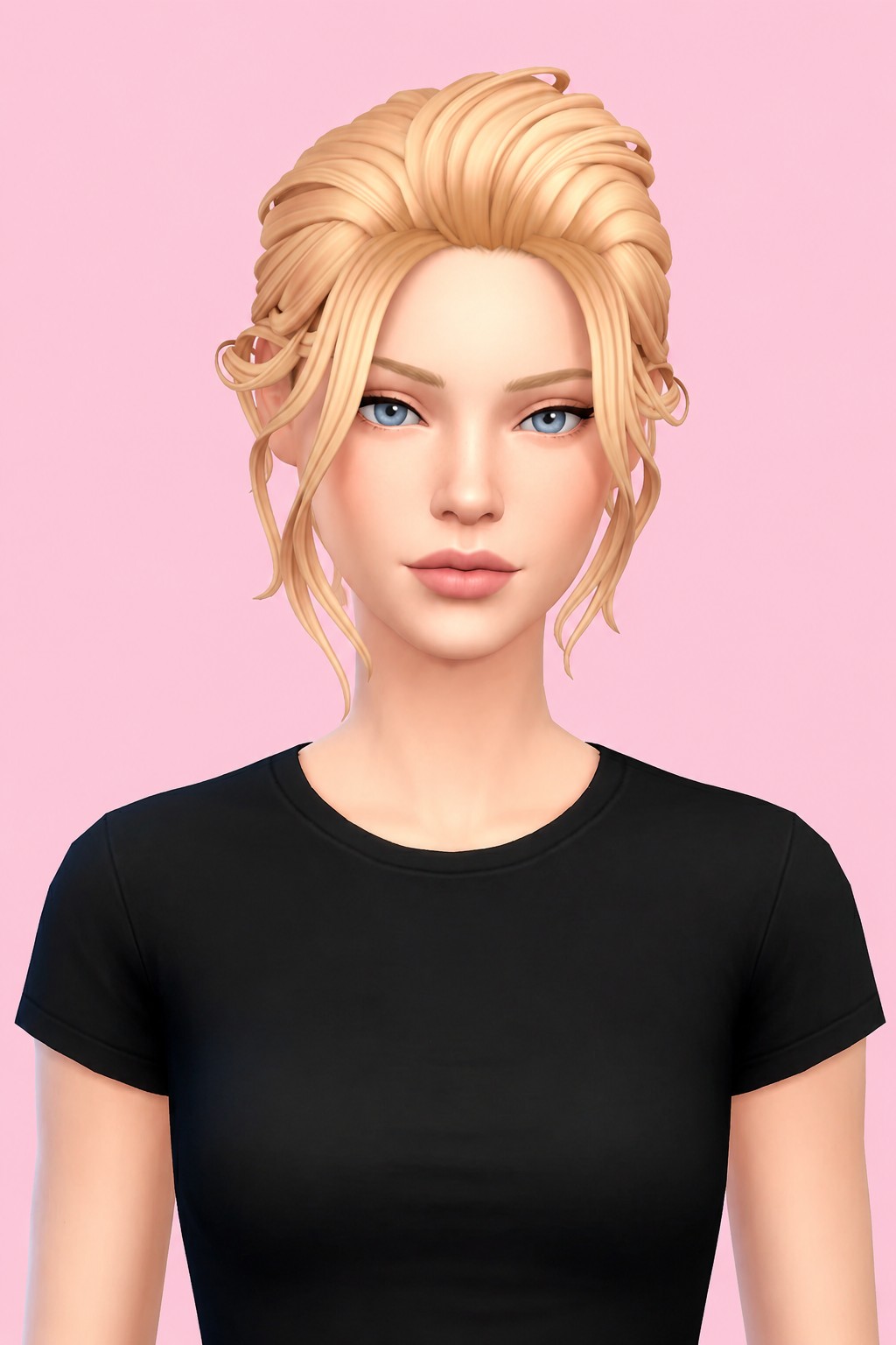 Hair Praise custom content (CC) for Sims 4 by LamaLamaLove