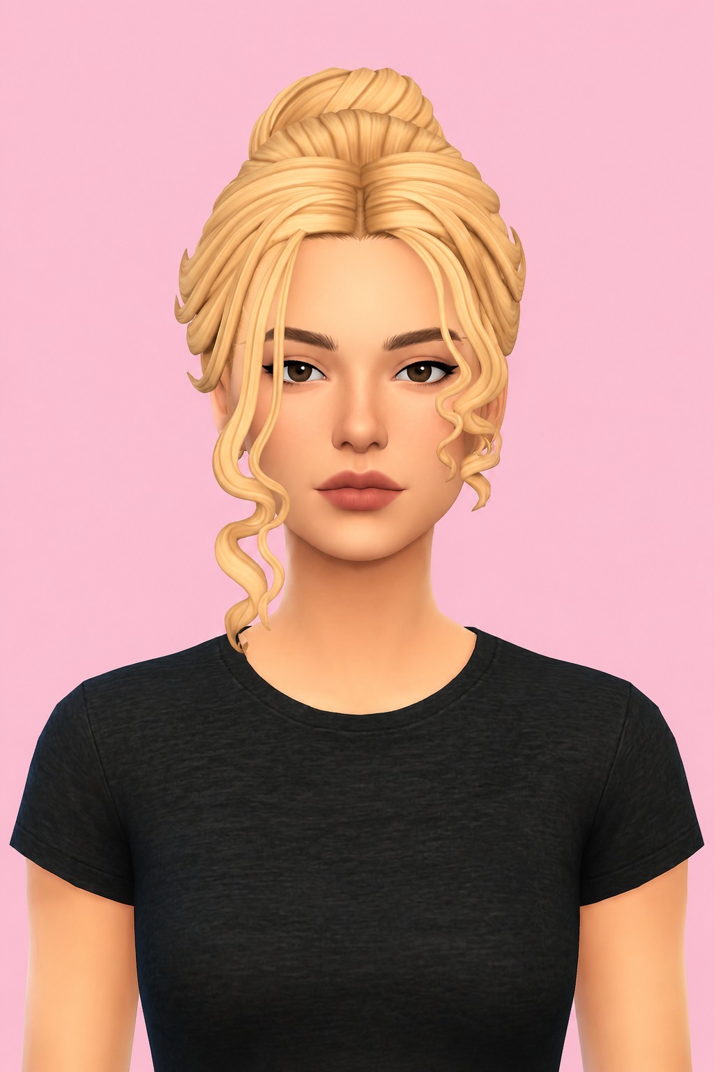 Hair Lois custom content (CC) for Sims 4 by LamaLamaLove