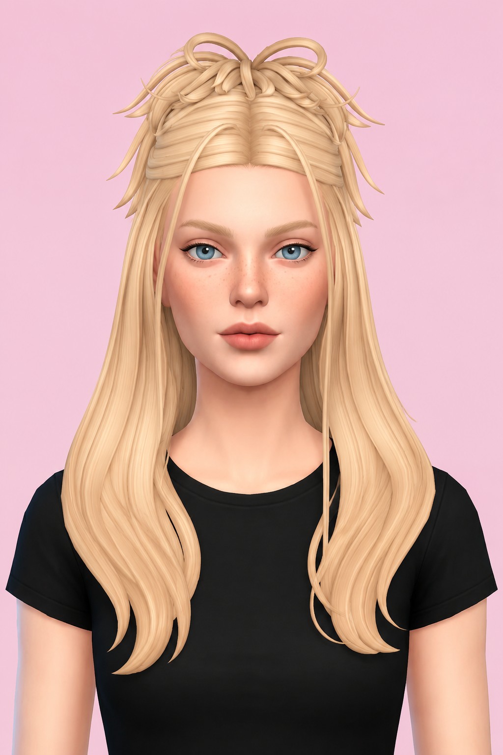 Hair Edna custom content (CC) for Sims 4 by LamaLamaLove