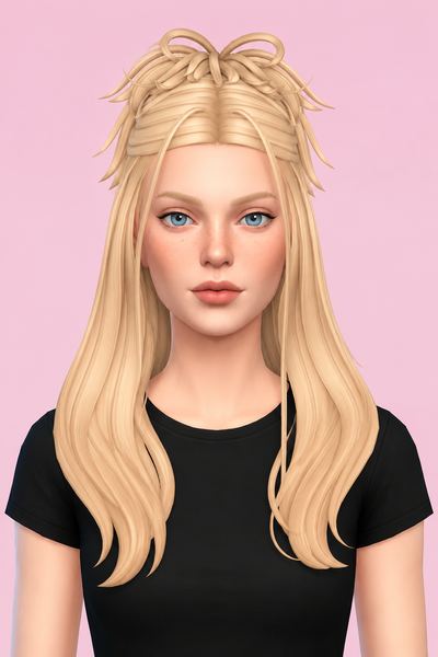 Hair Edna custom content (CC) for Sims 4 by LamaLamaLove