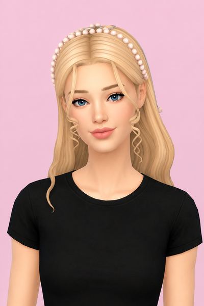 Hair Helena custom content (CC) for Sims 4 by LamaLamaLove