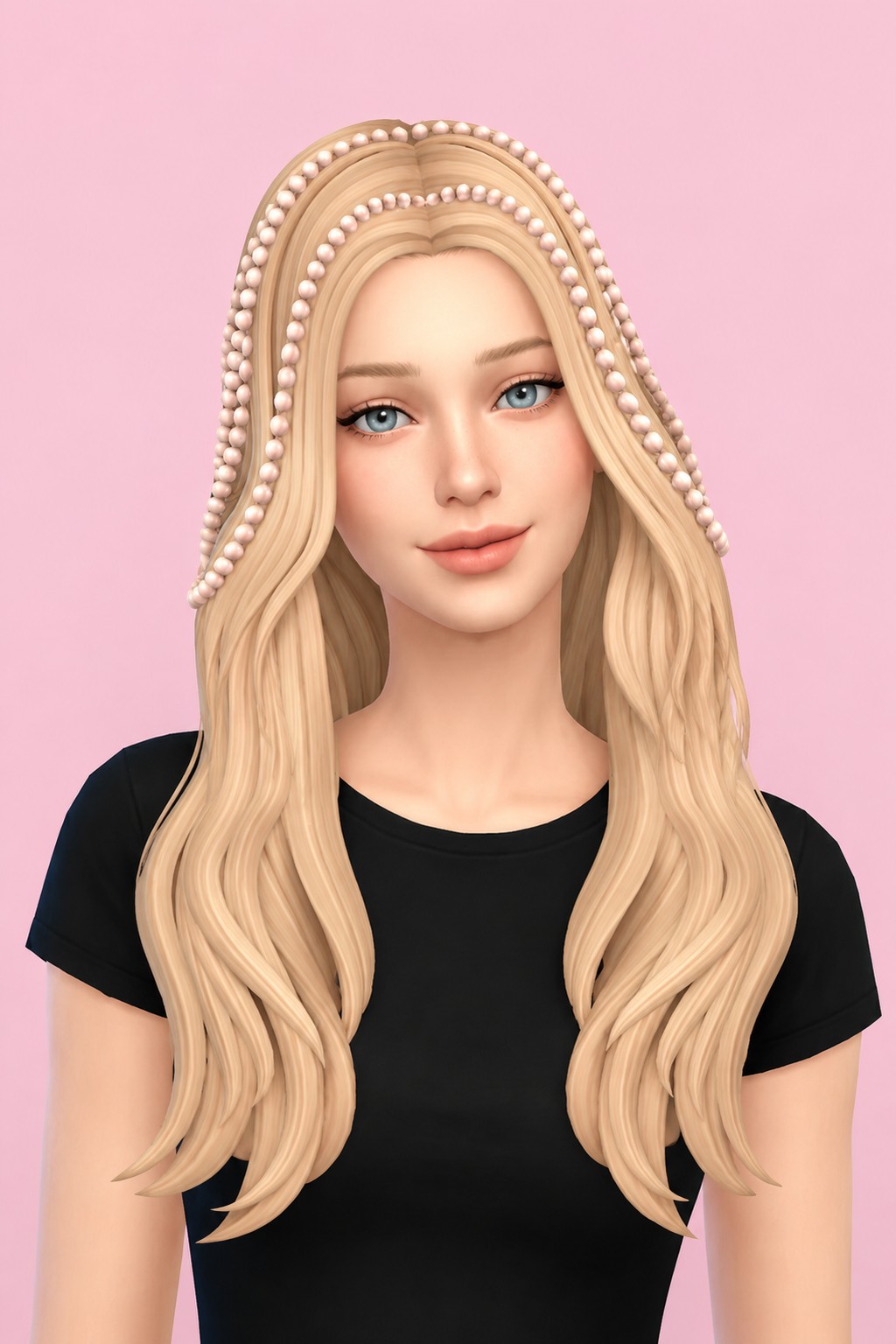 Hair Lynsay custom content (CC) for Sims 4 by LamaLamaLove
