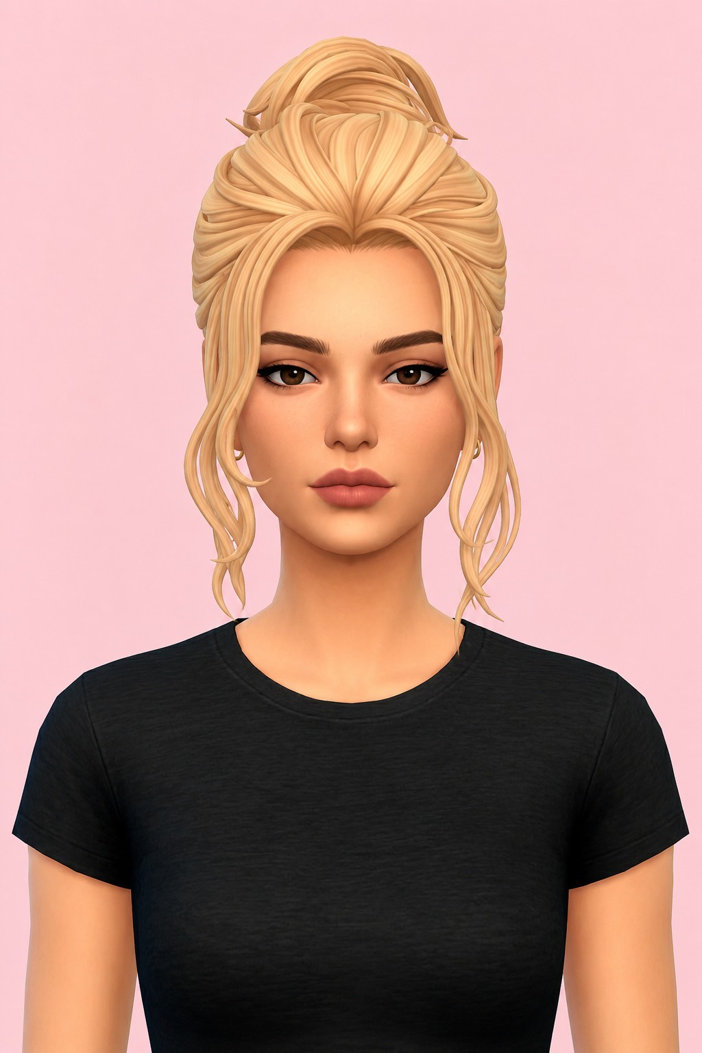 Hair Lilah custom content (CC) for Sims 4 by LamaLamaLove