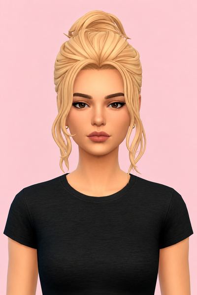 Hair Lilah 🎀 Gift 🎀 custom content (CC) for Sims 4 by LamaLamaLove