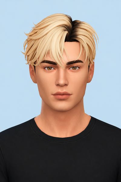 Maxwell Hair custom content (CC) for Sims 4 by johnnysims