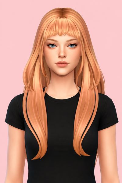 Hair Janae custom content (CC) for Sims 4 by LamaLamaLove
