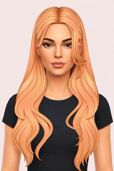 Hair Lexie custom content (CC) for Sims 4 by LamaLamaLove