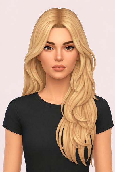 Hair Eloise custom content (CC) for Sims 4 by LamaLamaLove