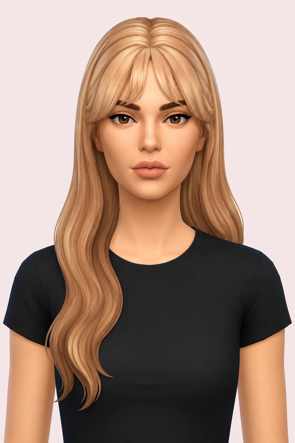 Hair Allannah custom content (CC) for Sims 4 by LamaLamaLove