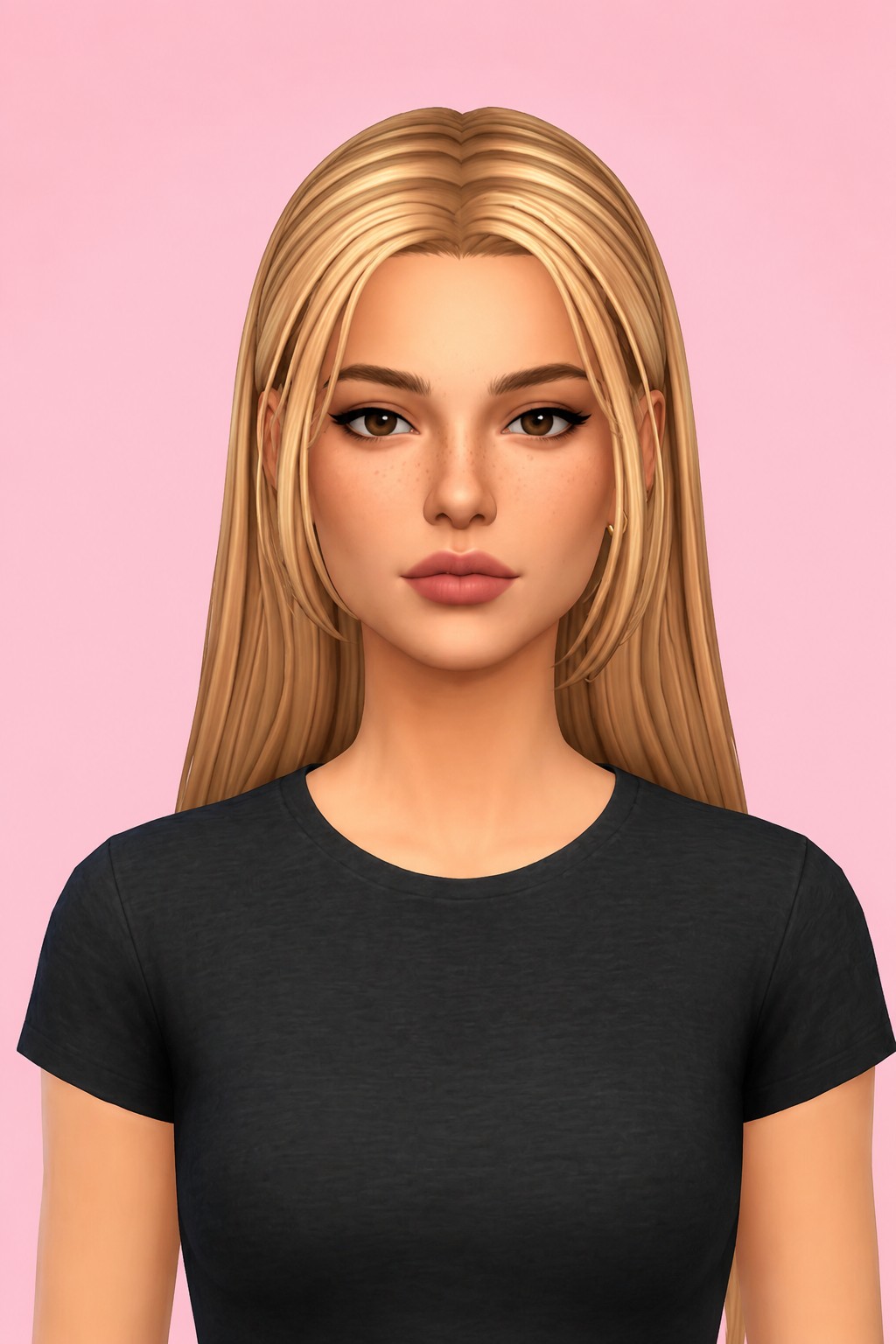 Hair Claire custom content (CC) for Sims 4 by LamaLamaLove