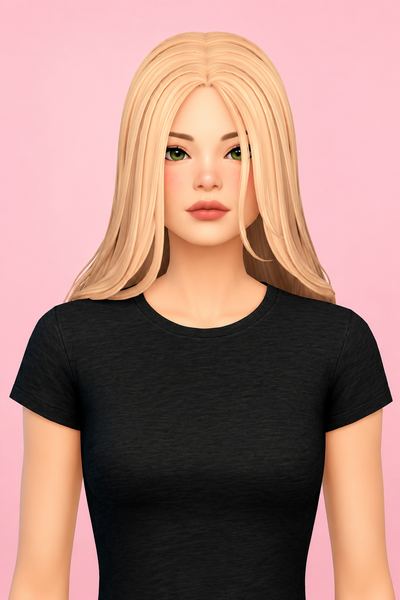 Hair Hayley custom content (CC) for Sims 4 by LamaLamaLove