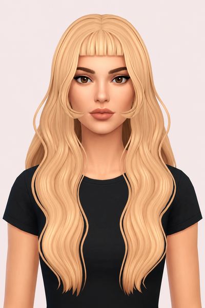 Hair Evelynn custom content (CC) for Sims 4 by LamaLamaLove