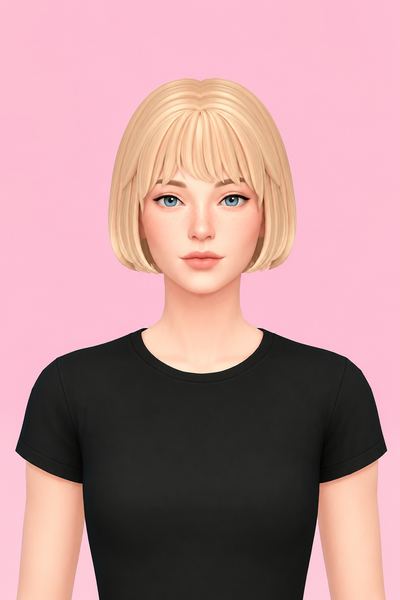Hair Marissa custom content (CC) for Sims 4 by LamaLamaLove