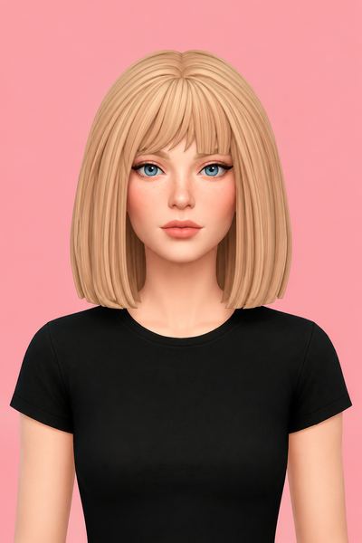 Hair Winter v2 custom content (CC) for Sims 4 by LamaLamaLove