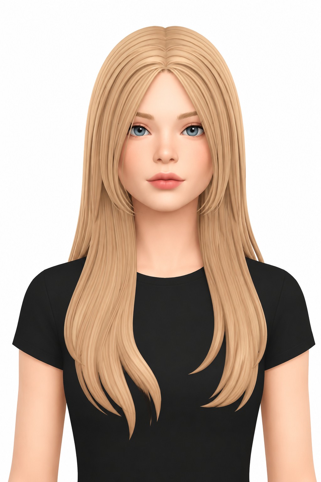 Hair Jazlyn custom content (CC) for Sims 4 by LamaLamaLove