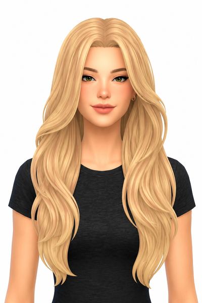 Hair Silvia custom content (CC) for Sims 4 by LamaLamaLove
