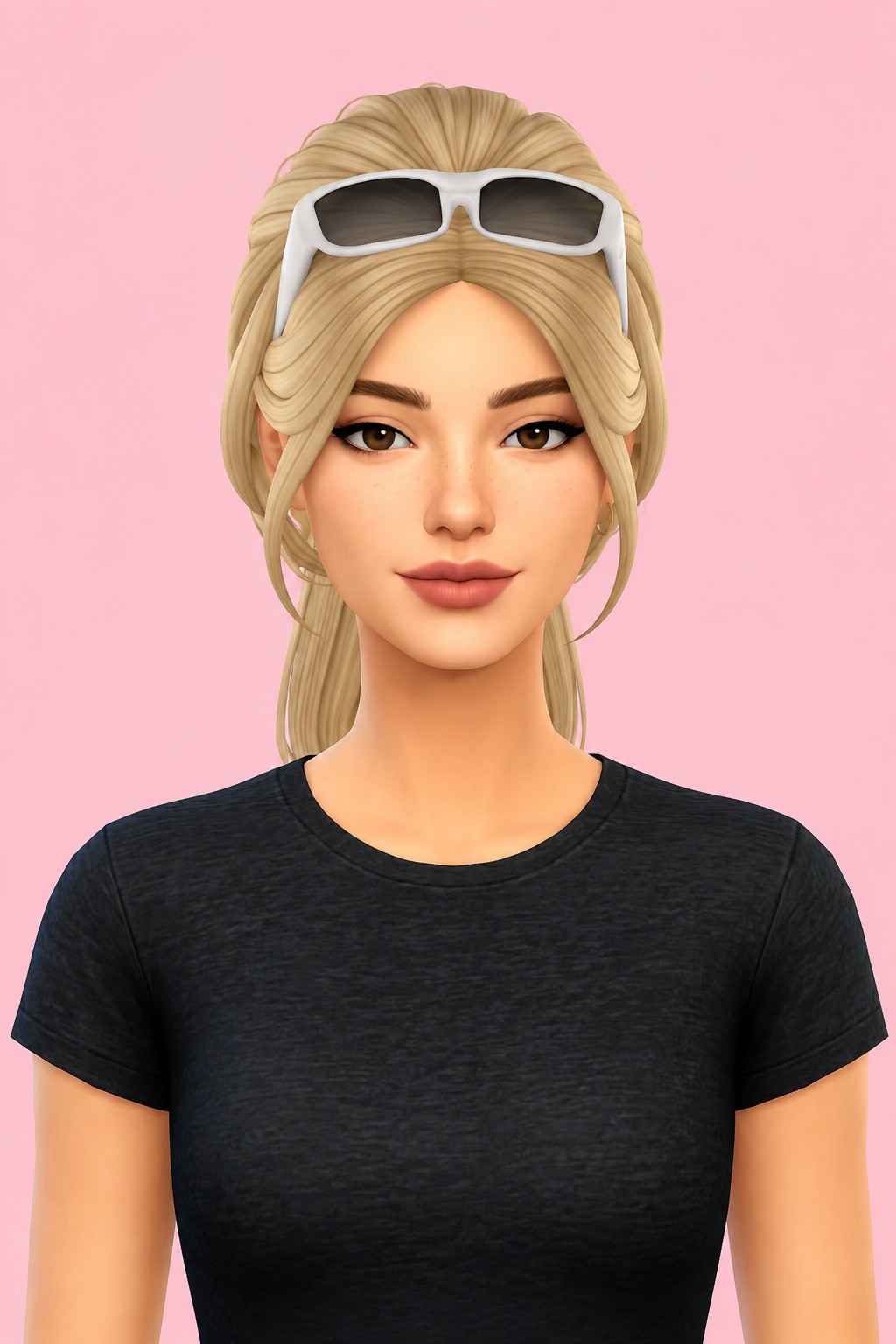 Hair Raelynn custom content (CC) for Sims 4 by LamaLamaLove