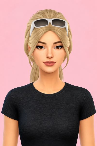 Hair Raelynn custom content (CC) for Sims 4 by LamaLamaLove