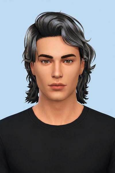 Esteban Hair custom content (CC) for Sims 4 by johnnysims