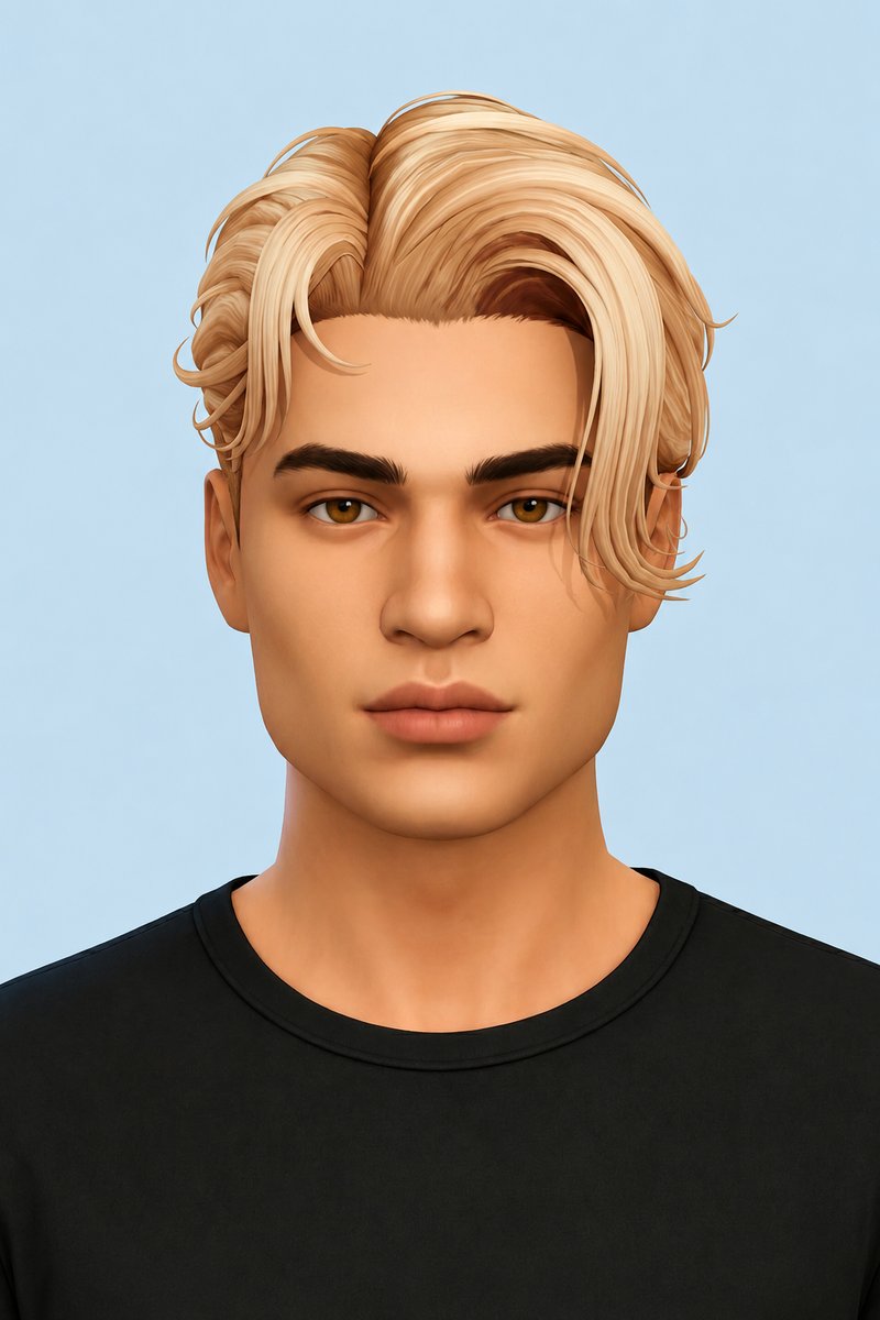 Hendrix Hair custom content (CC) for Sims 4 by johnnysims
