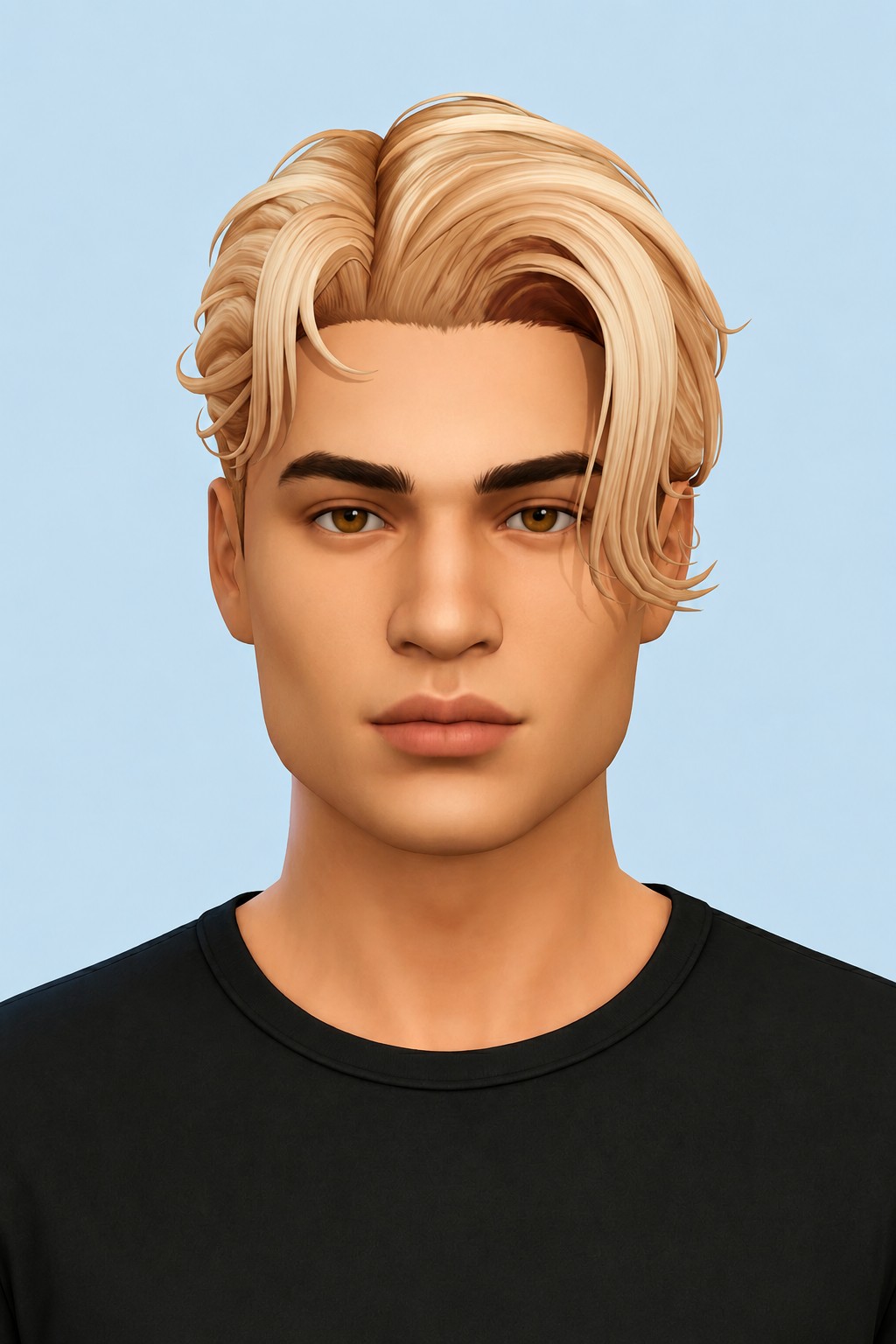 Hendrix Hair custom content (CC) for Sims 4 by johnnysims