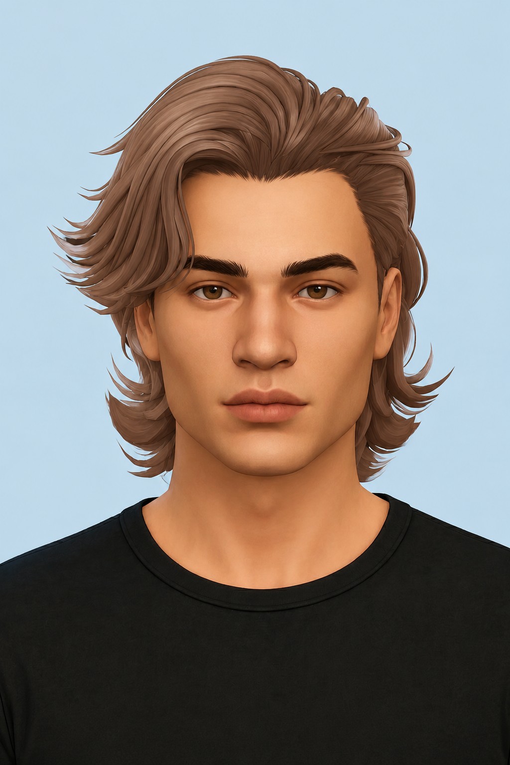 Mathias Hair custom content (CC) for Sims 4 by johnnysims