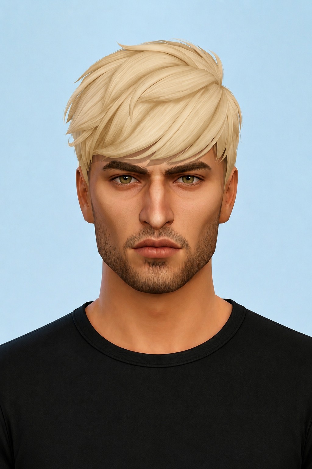 Russell Hair custom content (CC) for Sims 4 by johnnysims