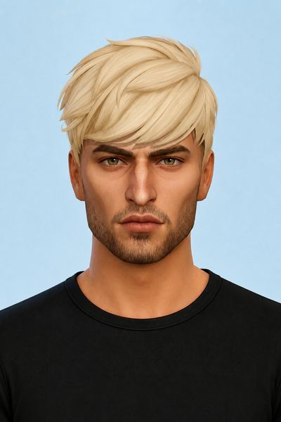 Russell Hair custom content (CC) for Sims 4 by johnnysims