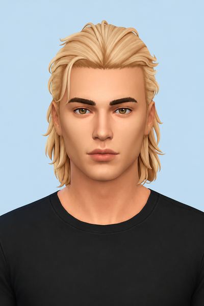 Morgan Hair custom content (CC) for Sims 4 by johnnysims