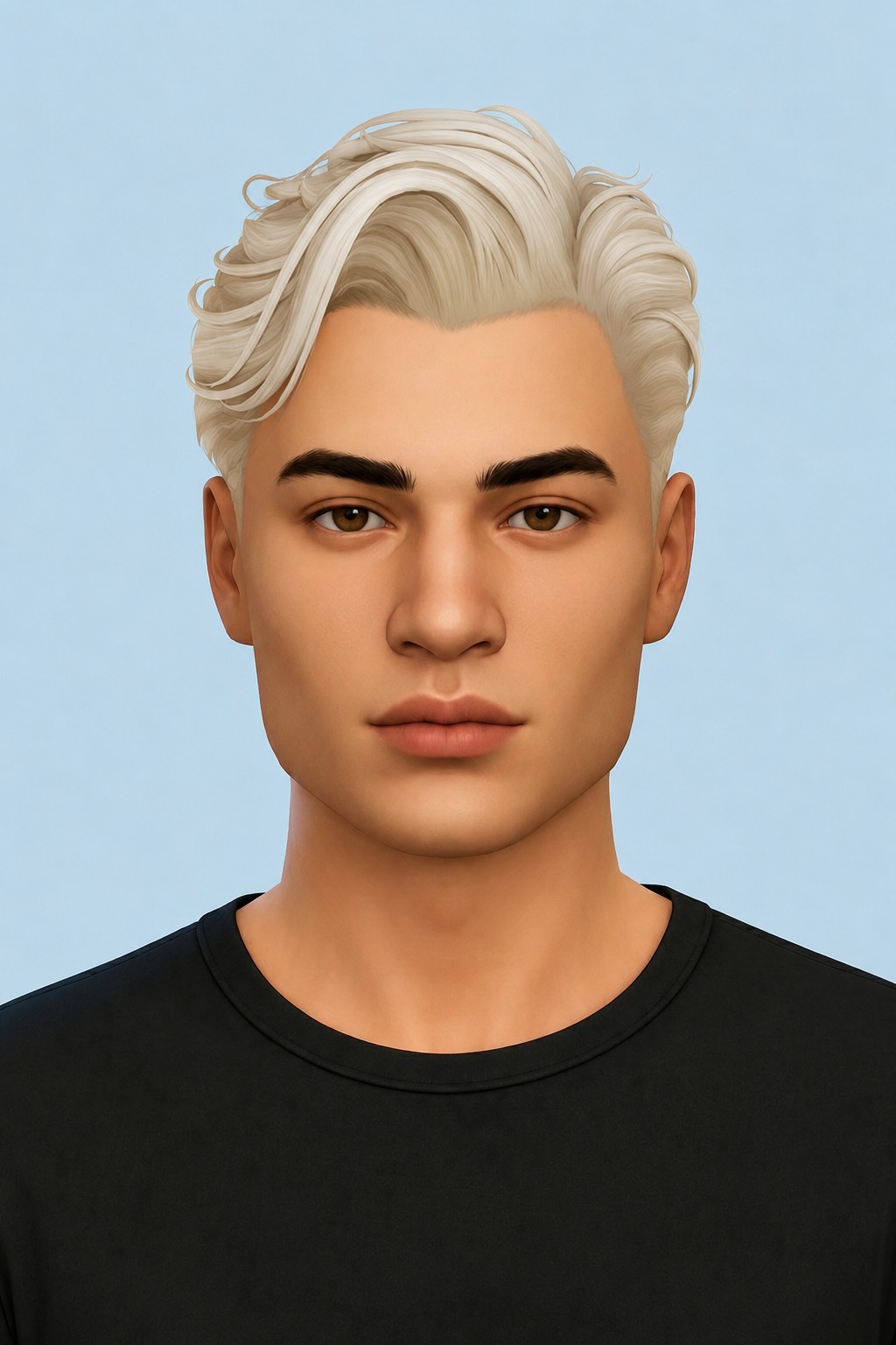 Gunther Hair custom content (CC) for Sims 4 by johnnysims
