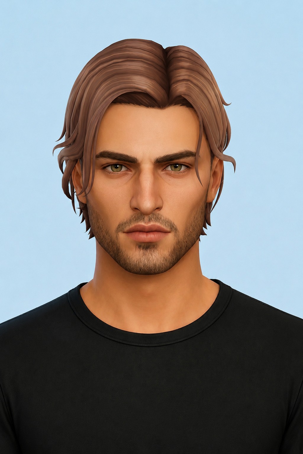 Jeremiah Hair custom content (CC) for Sims 4 by johnnysims