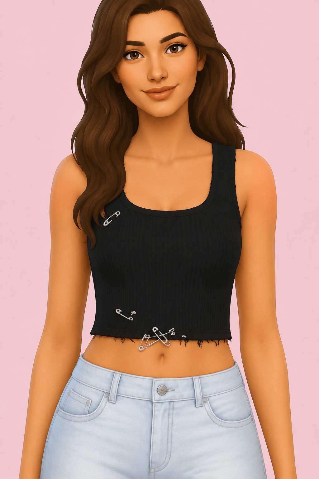 Skeleton Top custom content (CC) for Sims 4 by evellsims