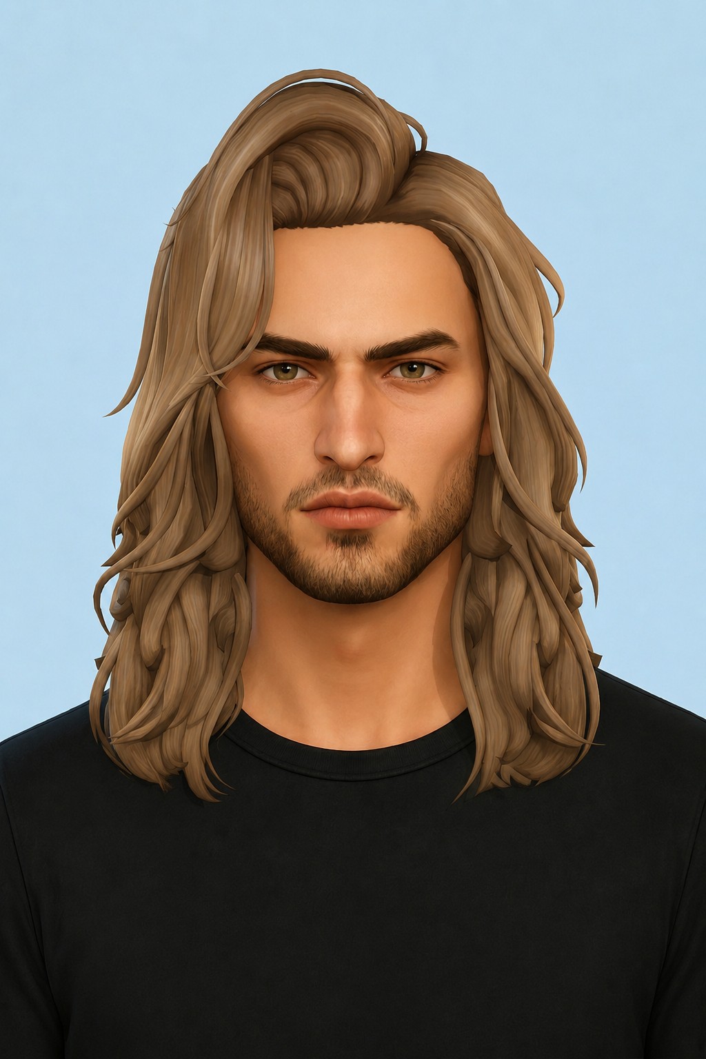 Clayton Hair custom content (CC) for Sims 4 by johnnysims