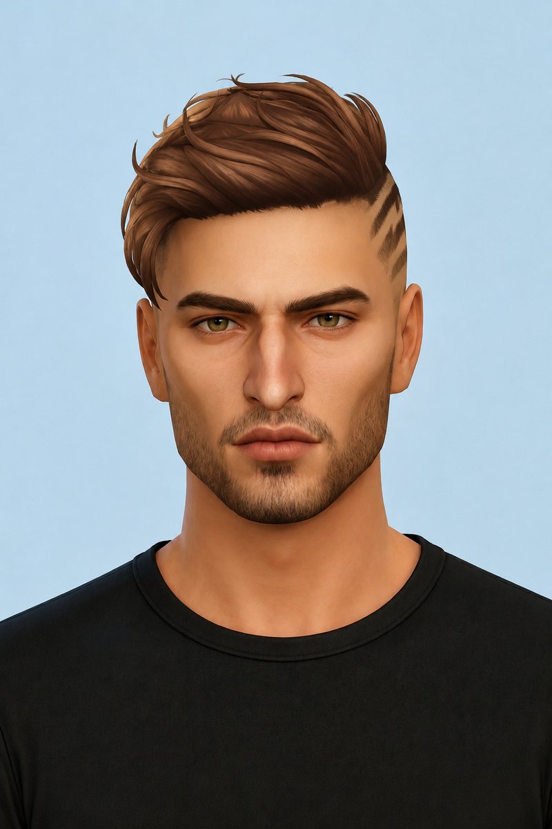 Jayson Hair (Revamped) custom content (CC) for Sims 4 by johnnysims