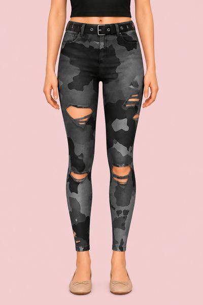 Punk it Up: Panda Jeans custom content (CC) for Sims 4 by saurussims