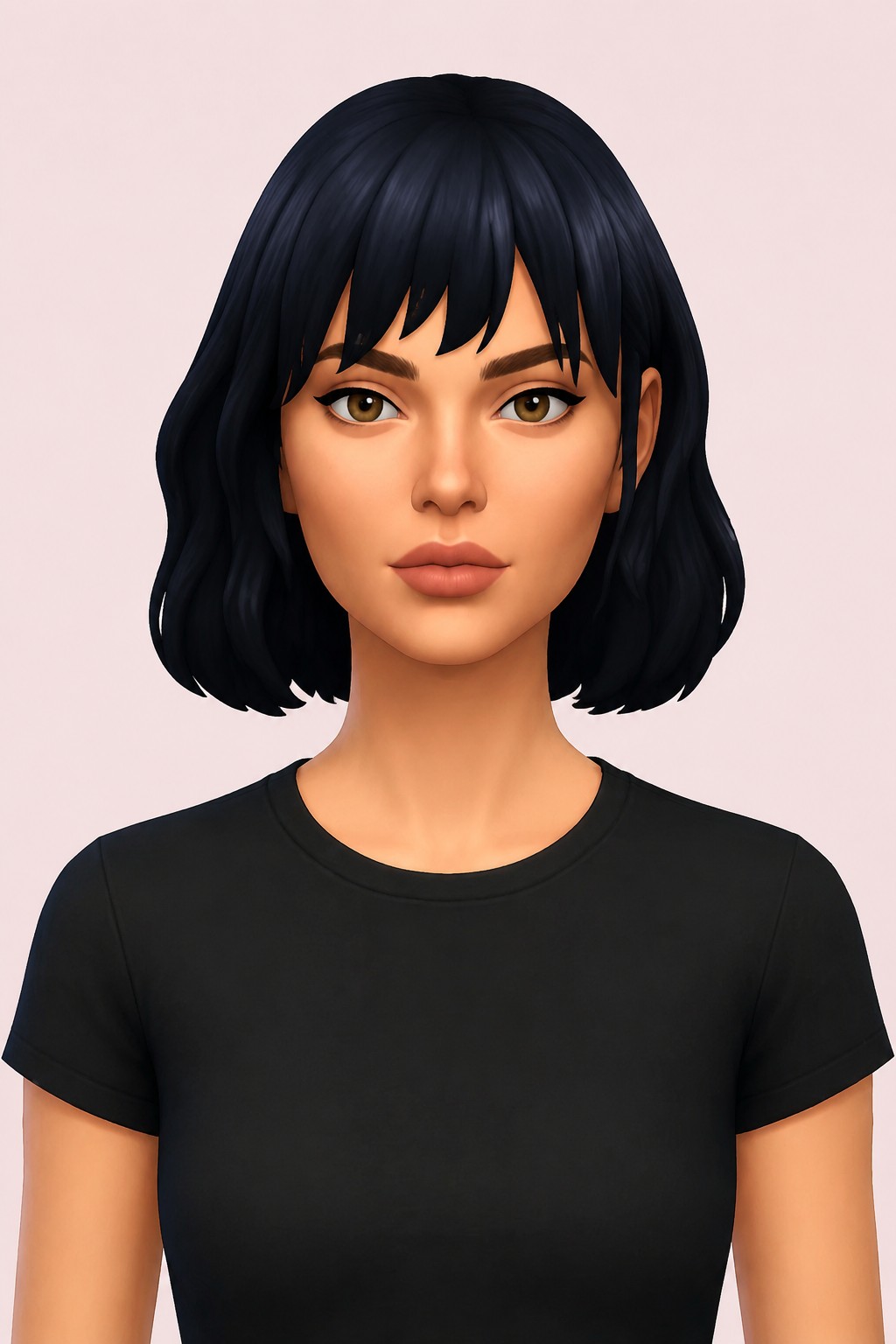 Baudelaire bob custom content (CC) for Sims 4 by greenllamas