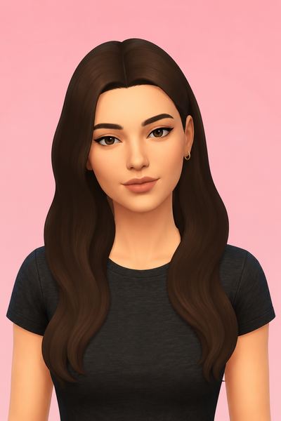 Halle Hair custom content (CC) for Sims 4 by greenllamas
