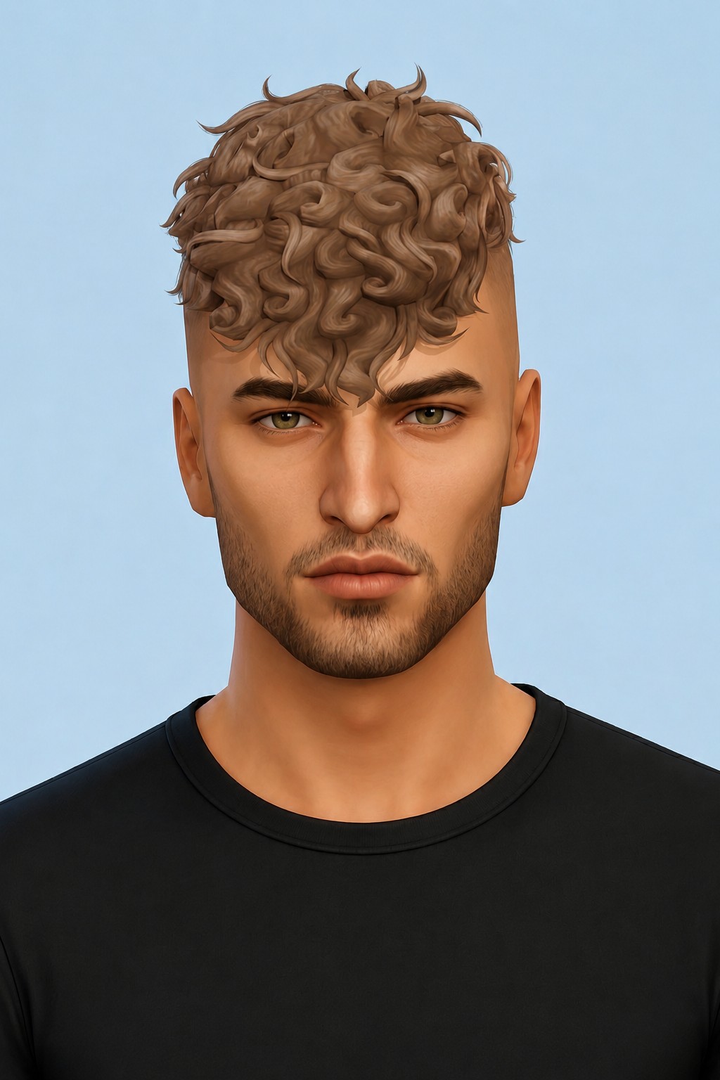 Lorenzo Hair custom content (CC) for Sims 4 by johnnysims