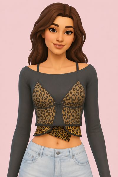 Sammy top custom content (CC) for Sims 4 by atomiclight