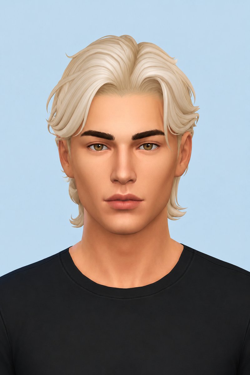 Santino Hair custom content (CC) for Sims 4 by johnnysims