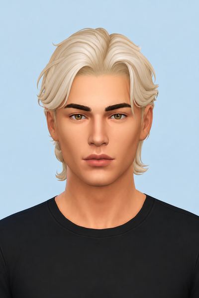 Santino Hair custom content (CC) for Sims 4 by johnnysims