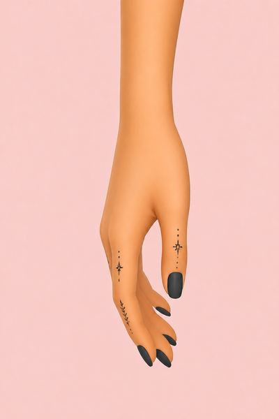 Goth Nails custom content (CC) for Sims 4 by nekochansimmer