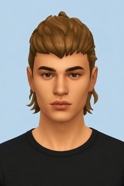 simblreen 2020 day 2: igor hair custom content (CC) for Sims 4 by okruee