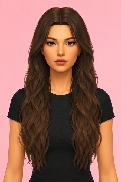 Brookelle Hair custom content (CC) for Sims 4 by kamiiri