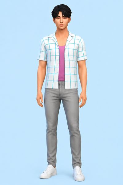 Kpop Demon Hunters Jinu sim + hairstyle custom content (CC) for Sims 4 by thekunstwollen