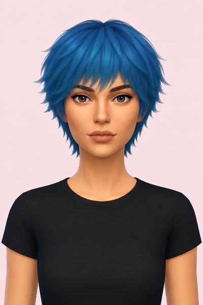 [SIMS4/TS4] MoooD Hair N70 (GARBAGE TIME_JONGSU) custom content (CC) for Sims 4 by MoooD