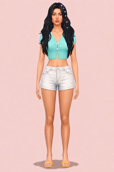 Moka hairstyle custom content (CC) for Sims 4 by thekunstwollen