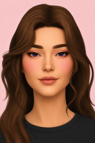 Eyelids N6-7 \ EYE CONTACTS N15 \ BLUSH N6 custom content (CC) for Sims 4 by poyopoyosim