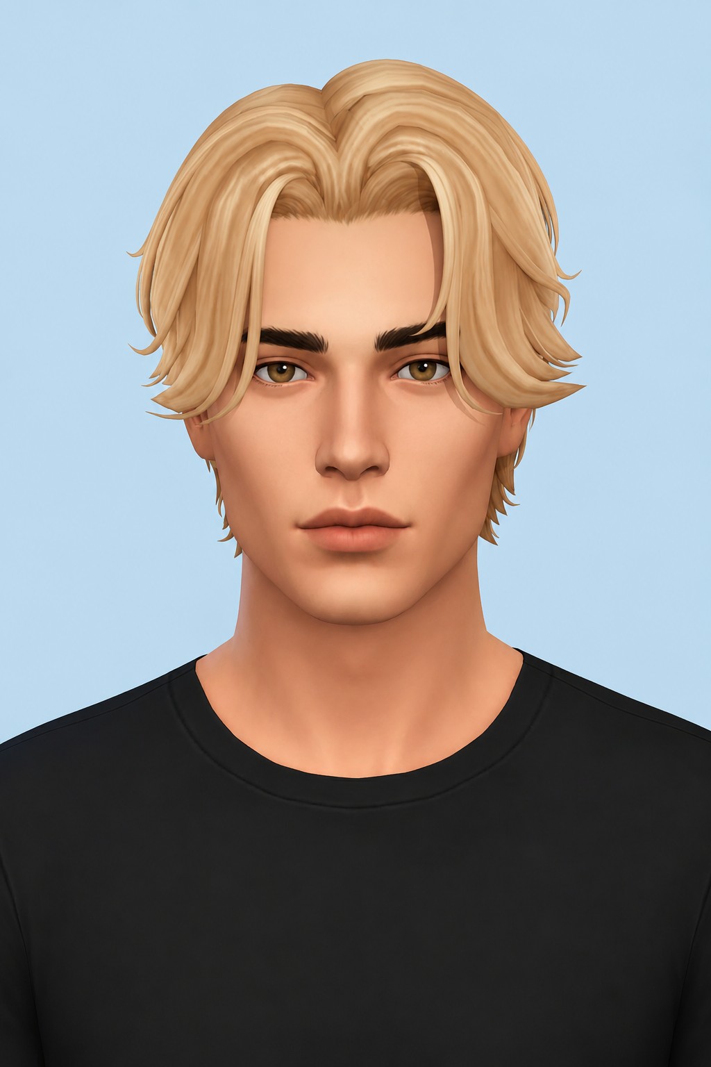 Jassper Hair custom content (CC) for Sims 4 by johnnysims